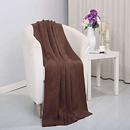 Pietra Luxurious and Soft Acrylic Throw Blanket 50 x 60 - Chocolate