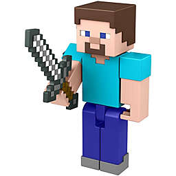 Minecraft Steve Action Figure, 3.25-in, w/ 1 Build-a-Portal Piece & 1 Accessory, Building Toy