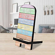 Be Kind, Be Brave. Cell Phone Stand Family Decor Wood Mobile Tablet Holder Charging Station Organizer