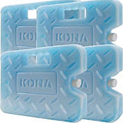 Kona XL 4 lb. Blue Ice Pack for Coolers - Extreme Long Lasting (-5C) Gel, Just Add Water Before First Use - Refreezable, Reusable (4 Pack)