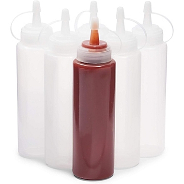 Clear Plastic New Star Foodservice 26115 Squeeze Bottles Pack of 6 8 oz 