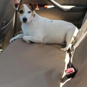 Majestic Pet Product Tan Universal Waterproof Back Seat Nylon Cover for Pets