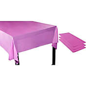 Blue Panda Fuchsia Pink Plastic Tablecloth - 3-Pack 54 x 108-Inch Rectangular Disposable Table Cover, Perfect for Buffet Banquet or Long Picnic Tables, Indoor Outdoor Decoration for Any Party, 4.5 x 9 Feet