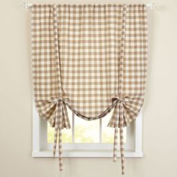 Sweet Home Collection   Buffalo Check Decorative Tie-Up Shade, 42\