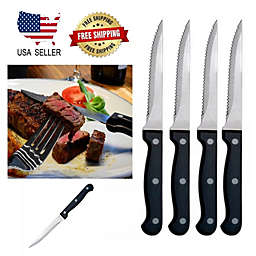 Kitcheniva 4 Steak Knife Set Serrated Edge 7.5