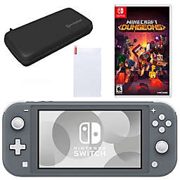 Nintendo Switch Lite in Gray with Minecraft Dungeons and Accesories