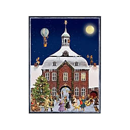 Alexander Taron Sellmer Advent Christmas Victorian style Town Hall at Night Calendar Card 14
