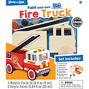 Works of Ahhh Craft Set - Fire Truck Classic Wood Paint Kit - Comes With Everything You Need