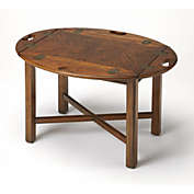 Homeroots Living Room Vintage Oak Table Medium Brown