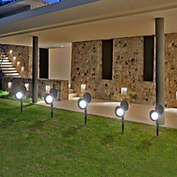 Inq Boutique 2pcs Solar Landscape Spotlight LED Lighting Plastic for Outdoor Garden Yard Porch Pool RT
