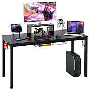 Costway 55 inch Gaming Desk Racing Style Computer Desk