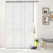 Hermosa Home Decorative Summer Lily 4-Panel Adjustable Sliding Single Rail Track With 23.5" Panels, Extendable 48"-88"W X 116"L