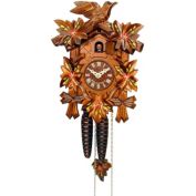 Alexander Taron 9.25" Brown, White, and Black Engstler Contemporary Full Size Weight-Driven Cuckoo Clock
