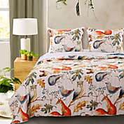 Barefoot Bungalow Willow Reversible Quilt And Pillow Sham Set - Twin 68x88", Multicolor