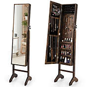 Slickblue Standing Jewelry Cabinet with Full Length Mirror
