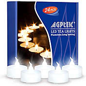 AGPtEK 24pack Cool White Led Tealight Flickering Candles Party Decorations