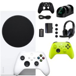Xbox Series S Console with Extra Green Controller Accessories Kit