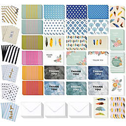 Best Paper Greetings Assorted Thank You Cards Bulk, Blank Greeting Notes with Envelopes (4x6 In, 144 Pack)