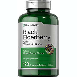 Horbaach  Elderberry,  Zinc, Vitamin C Complex   120 Chewable Tablets