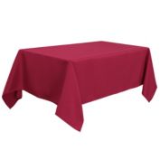 PiccoCasa Polyester Rectangle Tablecloth, Modern Solid/Pure Dining Room Kitchen Washable Table Cover for Rectangle Table, 55"X70" Red