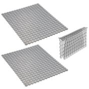 mDesign Plastic Kitchen Sink Protector Set - Circle Design - Set of 3