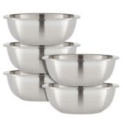 Okuna Outpost 1.2 Qt Stainless Steel Mixing Bowls for Kitchen, Baking, Cooking Prep (5 Piece Set)