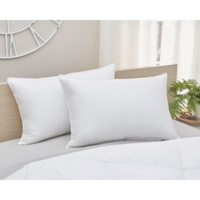 King Size Down and Feather Blend 100% Cotton Cover Premium Bed Pillow 2 Pack 