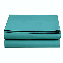 Elegant Comfort Flat Sheet 1500 Thread Count Quality 1-Piece California King Size in Turquoise