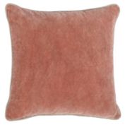 Classic Home Harriet Velvet 18-inch Throw Pillow, Sandy Pink