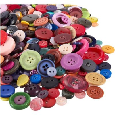 25pk Round Acrylic Buttons 22mm 2 hole Eleven Colours 