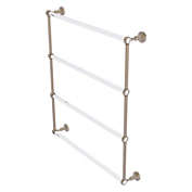 Allied Brass Pacific Grove Collection 4 Tier 30 Inch Ladder Towel Bar with Grooved Accents