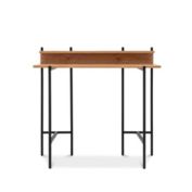 Monster Living Querencia 34"H Study / Writing Desk with Acacia Top and Steel Legs
