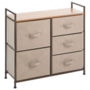 mDesign Wide Dresser Storage Tower Organizer Unit, 5 Drawers