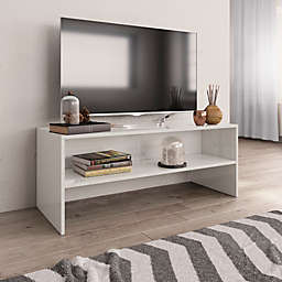 vidaXL TV Cabinet High Gloss White 39.4