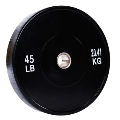 PRISP Olympic Rubber Bumper Plate - Weight Plate with 2-Inch Stainless Steel Insert