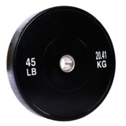 PRISP Olympic Rubber Bumper Plate - Weight Plate with 2-Inch Stainless Steel Insert
