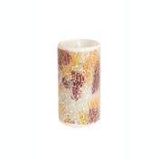 Melrose Home Decorative Simplux LED Mosaic Candle with  Moving Flame (Set of 2) 3"Dx6"H Glass/Plastic