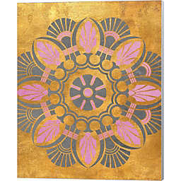 Great Art Now Gray and Pink Medallion II by SD Graphics Studio 16-Inch x 20-Inch Canvas Wall Art