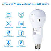Inq Boutique 360Â° Panoramic Hidden Wifi IP Camera Light Bulb Home Security Lamp Cam HD 1080P