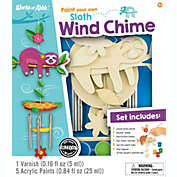 Works of Ahhh Craft Set - Sloth Wind Chime Classic Wood Paint Kit - Comes With Everything You Need