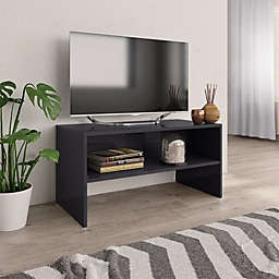 vidaXL TV Cabinet High Gloss Gray 31.5