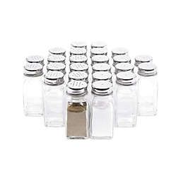 Juvale 24 Pack Glass Salt and Pepper Shakers Bulk Set, Spice Containers for Restaurant