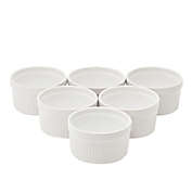 Juvale 8 oz White Ceramic Ramekins for Baking, Creme Brulee, Souffle (6 Pack)