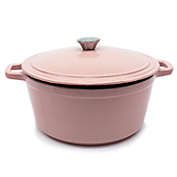 BergHOFF Neo 7 Qt Cast Iron Round Covered Dutch Oven, Pink