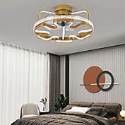 Miumaeov Ceiling Fans with LED Lights for Bedroom in Gold