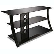 Bell&#39;O Gloss Black Metal & Glass Flat Panel AV Table