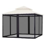 Wellstock Gazebo Replacement Mosquito Netting 10*12Inch/Black