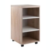 Winsome Kenner Mobile Storage Cart with 3 Shelves - Reclaimed Wood/White