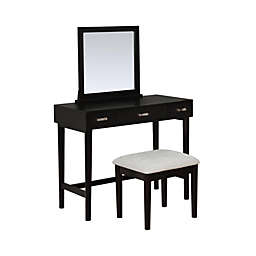 Linon  Garbo Black Vanity Set