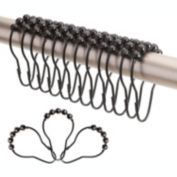 2 LB Depot Shower Curtain Rings Hooks - Brushed Nickel Finish - 18/8 Stainless Steel